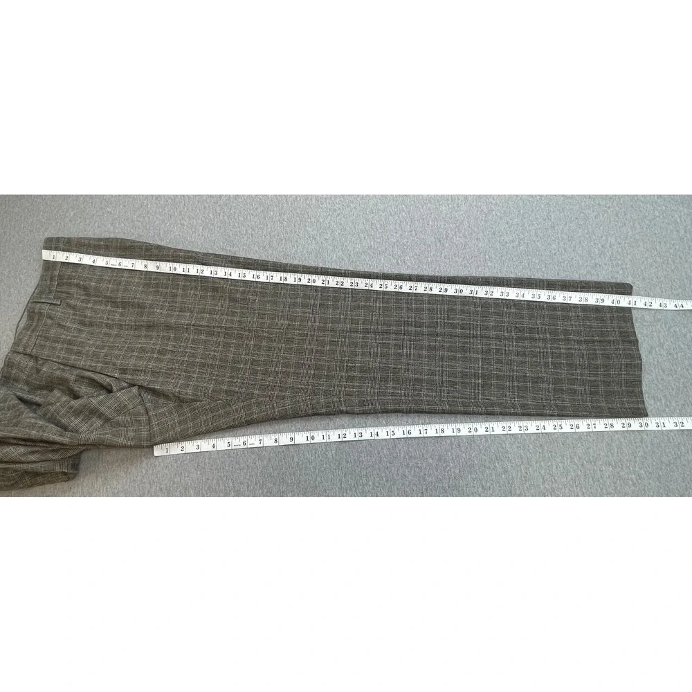 Banana Republic Pants Mens 34 x 32 Plaid Wool Blend Stretch Classic Fit Straight